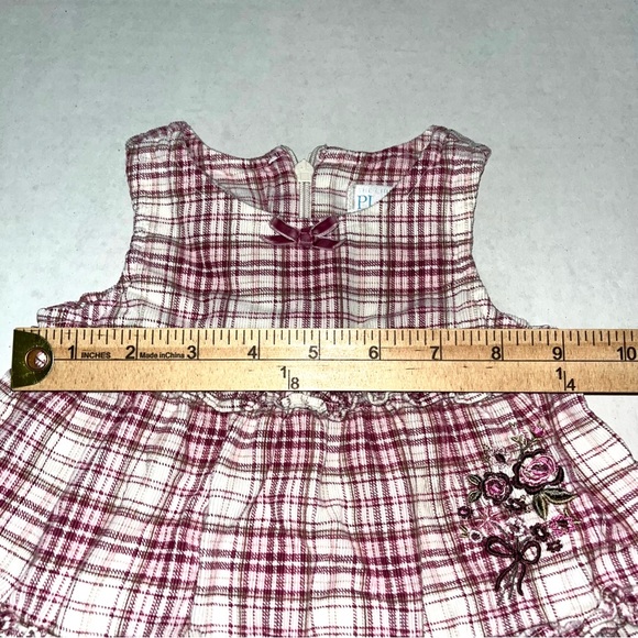 The Children's Place Plaid Corduroy Dress with Matching Diaper Cover 3-6‎ Months - Picture 5 of 11